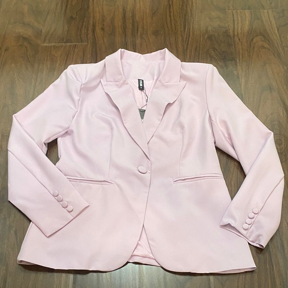 STYLEWE Lilac Single Button Women's Blazer Jacket
